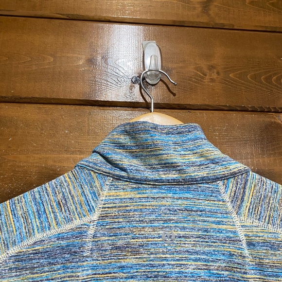 Lululemon Space Dye Camo Deep Navy Alberta Lake Surge Warm 1/2 Zip - Picture 3 of 5